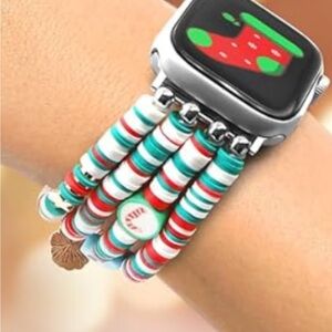 R,DM Christmas holiday Colorful Beaded Watch Band